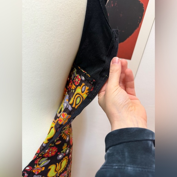 Vintage 1960s–70s Folk Psychedelic Maxi Dress - Picture 10 of 12